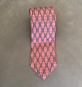 Robert Talbot Best of Class Pink Geometric Silk Tie - Picture 1 of 7