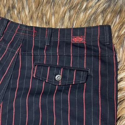 Pantalones Cortos de Skateboarding Vans Para Hombre Clásicos Negros Rojos Rayas Talla 34 Foto 1 de 4