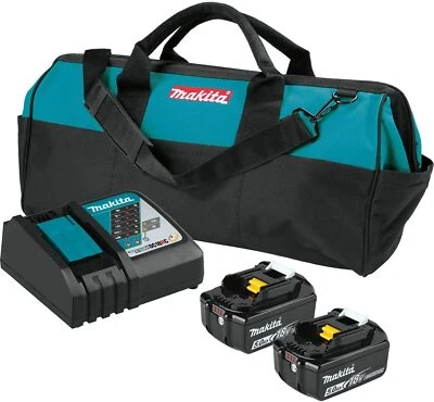 Makita 18V Lith‑Ion Battery and Rapid Charger Starter Pack (5.0AH) BL1850BDC2X - Image 1 of 4