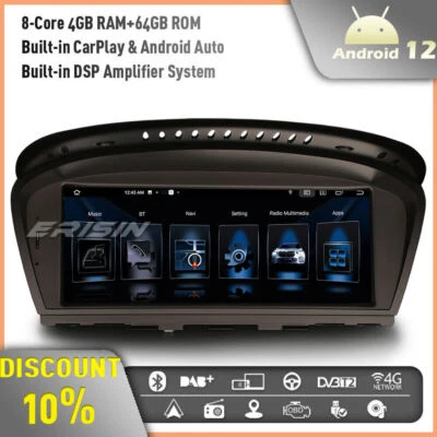 8.8” Android 13 Car Stereo GPS BMW 3 Series E90 E91 5er E60 E61 6er E63 E64 CCC - Image 1 of 4