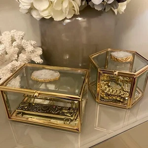 Cajas de exhibición de almacenamiento de accesorios de joyería de piedra de ágata totalmente naturales - Imagen 1 de 15