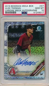 2019 BOWMAN CHROME MEGA ALEK THOMAS AUTOGRAPH AUTO PSA 10 GEM MINT DIAMONDBACKS - Picture 1 of 1
