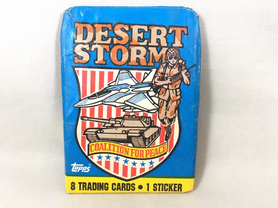 1991 Topps Desert Storm Trading Card 1 Factory Pack ( Yellow Lettering )