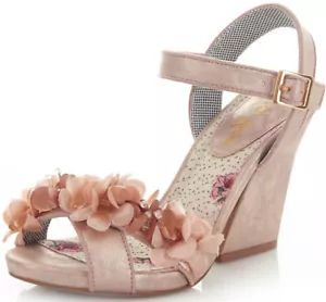 Ruby Shoo ELLEN Vintage FLORAL FLORES TIRAS SANDALIA Pump ZAPATOS Rockabilly - Imagen 1 de 2