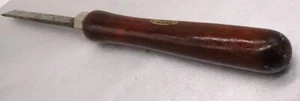 Grande scalpello lungo vintage marca artigianale intaglio legno o tornitura legno 12 3/4" - Foto 1 di 11