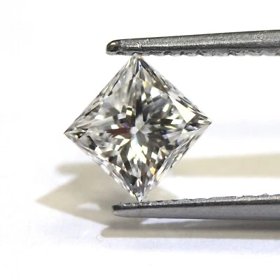 GIA certified loose 1ct SI1 F princess cut diamond vintage Natural square - Image 1 of 4