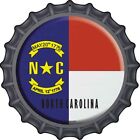 North Carolina State Flag Bottle Cap Aluminum Circle Plaque Sign Wall Decor