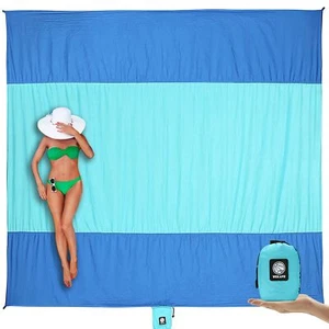 Beach Blanket Sandproof Beach Mat Big & Compact Sand Free Mat Quick Drying Li... - Picture 1 of 7