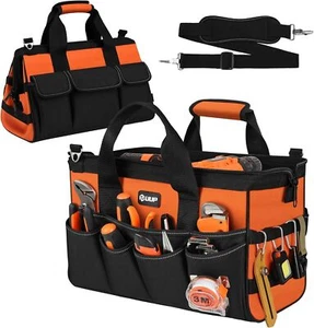 Heavy Duty Tool Bag 15-Inch, 16-Pocket Portable Empty Tool Box Organizer Stor... - Picture 1 of 7