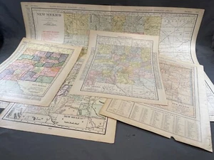 Antique Original Lot of (5) New Mexico State + Railway + Maps Early 1900's - Picture 1 of 24