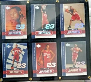 2003 UPPER DECK SUPERSTARS LEBRON JAMES Set in Ultra Pro Frame (6 CARDS) - Bild 1 von 2