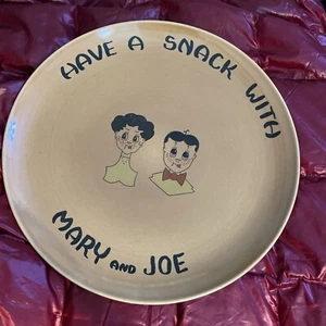 MCM Russel Wright Iroquois Large 13.25” Snack Platter Mary N Joe Rare Round - Picture 1 of 5