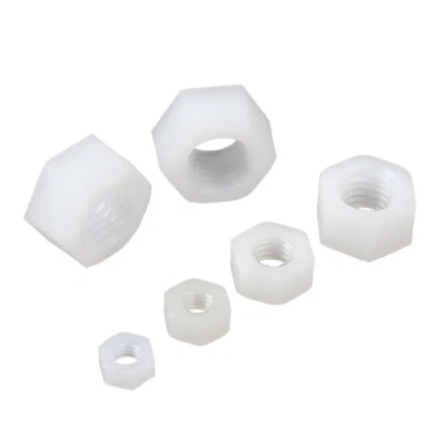 Sechskantmutter Nylon(PA6.6) DIN 934 Kunststoffmuttern M2 M2,5 M3 M4 M5 bis M20 - Bild 1 von 4