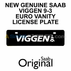 NEW SAAB VIGGEN EURO VANITY LICENSE PLATE LOGO RARE OEM ACCESSORY *DISCONTINUED* - Picture 1 of 3