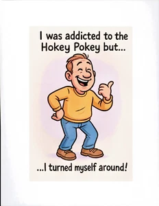 Hokey Pokey auf Karton geeignet zur Rahmung - signiert (Größe 8 1/2" x 11") - Bild 1 von 2