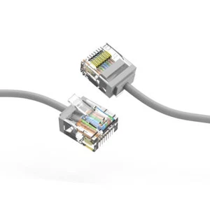 Cable de red Ethernet súper delgado CAT6A UTP de 3 pies 32 AWG gris - Imagen 1 de 1