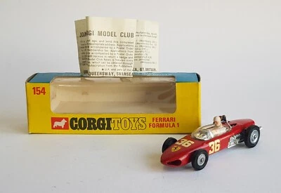 Corgi Toys No. 154, Ferrari Formula 1 Grand Prix Racing Car Superb Near Mint - Image 1 of 4