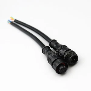 1Pair 9Pin Male Female 24AWG IP67 Waterproof Led Electrical Cable Connector Kit - Picture 1 of 7