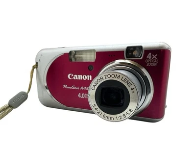 Digital Camera Canon A430 Red Ultra compact 4 MP 4x Optical Zoom - Image 1 of 4