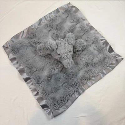 Cloud Island Security Baby Manta Gris Satinado Espalda Elefante Lovey Juguete 12” X 12” Foto 1 de 4