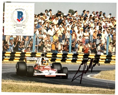 EMERSON FITTIPALDI SIGNED 8X10 PHOTO F1 FORMULA ONE 1 INDY INDIANAPOLIS 500 BAS - Image 1 of 2