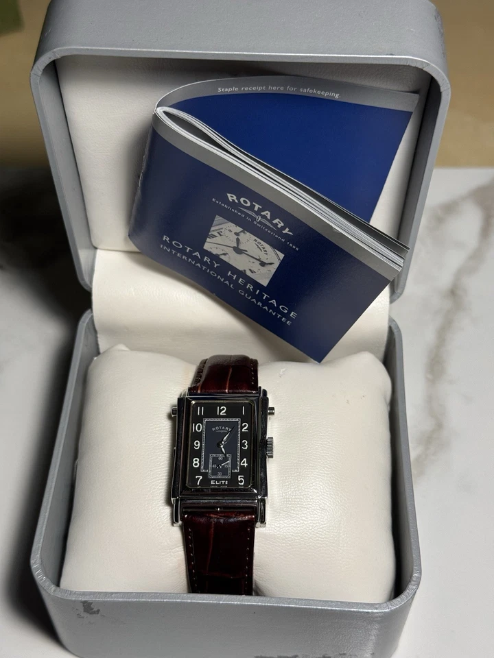 Rotary Elite Reversible Quartz Watch with Leather Band - Image 1 of 4