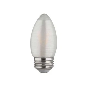 Satco S22703 2w C11 LED Satin Spun Clear 120v Medium Base 120lm 2700k bulb - Picture 1 of 1