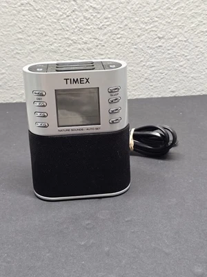 Timex T307S Dual Alarm Clock Radio Nature Sounds Preset Tuning Aux Plug In Free - Image 1 of 4