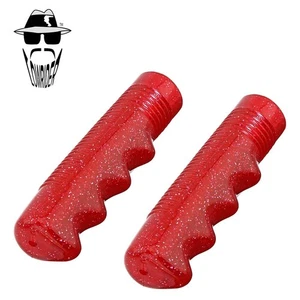 Original Lowrider Metallic Sparkle Flake Grips 7/8" x 115mm Sparkle Red Pair. - Picture 1 of 1