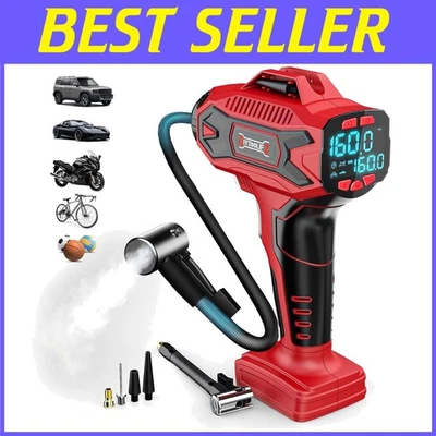 Rapid Inflation Handheld Air Compressor with Digital Gauge - 160 PSI Performance - Image 1 of 4