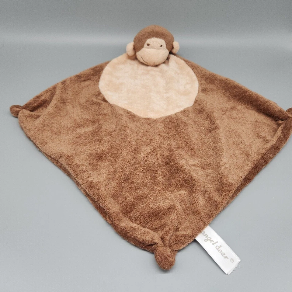 Angel Dear обезьяна безопасности одеяло ребенка милый коричневый желтовато-коричневый плюшевая мягкая игрушка животное - Изображение 1 из 4