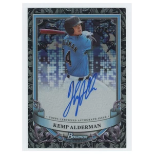 Kemp Alderman Auto /100 Autograph 2024 Bowman Sterling Miami Marlins #d 77/100 - Picture 1 of 3