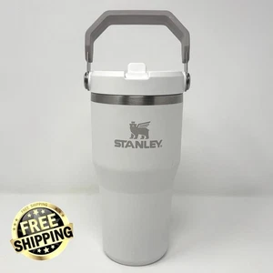 Stanley IceFlow Weiß Frost Becher mit Griff 20oz Twist On Deckel Flip Up Strohhalm Neu - Bild 1 von 10