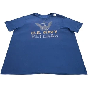 Camiseta de veterano de la Marina de los Estados Unidos para hombre 3XLT azul algodón gráfico militar camiseta patriótica - Imagen 1 de 11