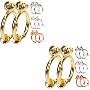  2er Set Ohrclips Konverter groß Clip-On Fundstücke Zubehör - Bild 1 von 12