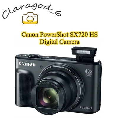 Canon PowerShot SX720 HS Digital Camera 20.30 MP 40x Zoom with Accessories Black - Image 1 of 4