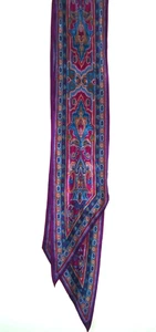 Bufanda larga de seda azul púrpura para mujer talla 68x7 pulgadas - Imagen 1 de 4