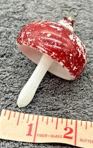 antik vintage Glas Weihnachten viktorianischer Ornament Pilzglas mundgeblasen - Bild 1 von 14