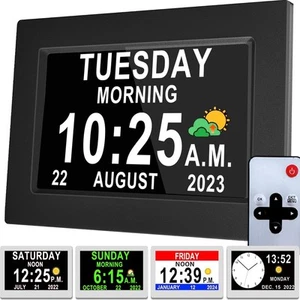 Upgraded Digital Alarm Clock with Date and Time, Auto DST, 19 Alarms Custom R... - Picture 1 of 7