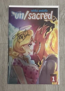 Unsacred #1 Metallic Foil Mirka Andolfo signed w/COA -2019 Ablaze NM - Picture 1 of 3