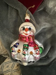 Christopher Radko Let It Snow pupazzo di neve ornamento 5" usato in ottime condizioni - Foto 1 di 6
