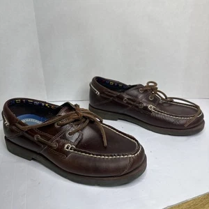 Timberland Men's 9M Boat Shoes Atlantic Edge 42510 9640 Burgundy Leather - Picture 1 of 14