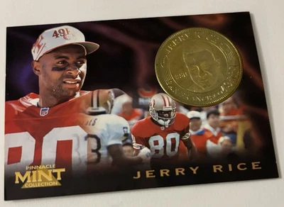 1996 Pinnacle Mint Collection - Jerry Rice #16 With Coin - Image 1 of 2