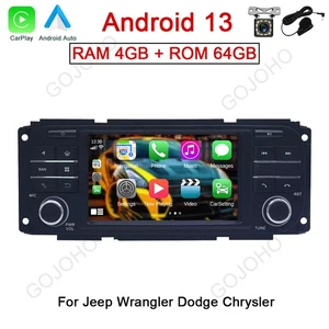 4+64GB Car Stereo Radio GPS Navi For 2002-07 Jeep Liberty KJ Android 13 Carplay - Foto 1 di 15
