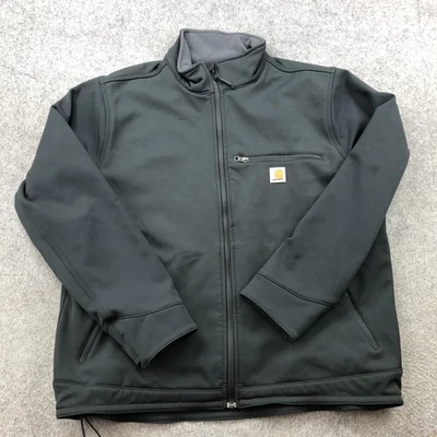 Carhartt Jacket Mens XL Black Soft Shell Fleece Lined Full Zip Crowley - Image 1 of 4