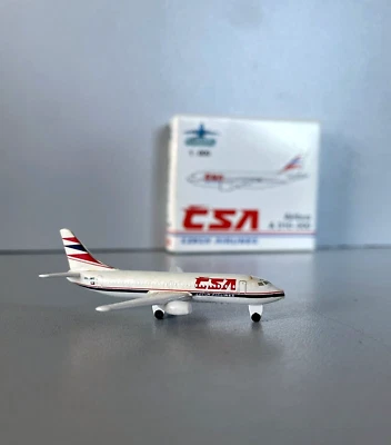 MODELLO STATICO AEREO CSA Czech Airlines 1:600 BOEING A310-300 AIRPLANE Schabak - Immagine 1 di 4