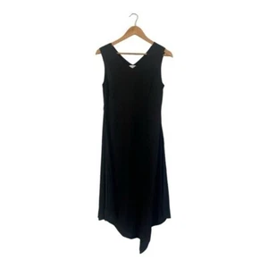 Ellie Makir Asymmetric Dress Black V Neck Sleeveless Size Small - Picture 1 of 4
