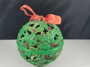 Vintage Hallmark Hollyball Scented For Room Freshner Holly Berries Ornament - Picture 1 of 8
