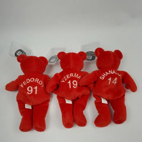 Detroit Red Wings 91 FEDOROV 14 SHANAHAN 19 YZERMAN Salvinos Bammers Bears Set Cover