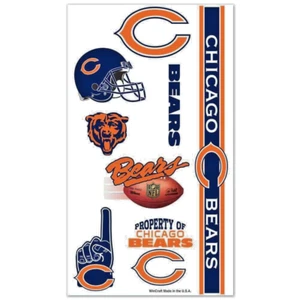 CHICAGO BEARS TEMPORÄRE TATTOOS BLATT NFL WINCRAFT BRANDNEU - Bild 1 von 1